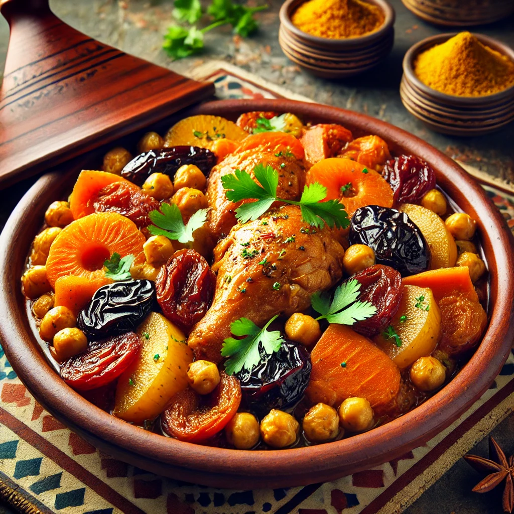 Marokkanische Hähnchen-Tajine mit Ras el Hanout