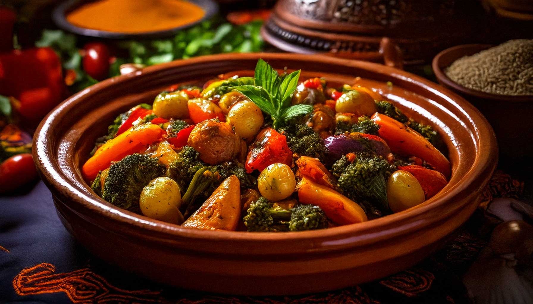 Marokkanische Lamm-Tajine mit Aprikosen und Mandeln