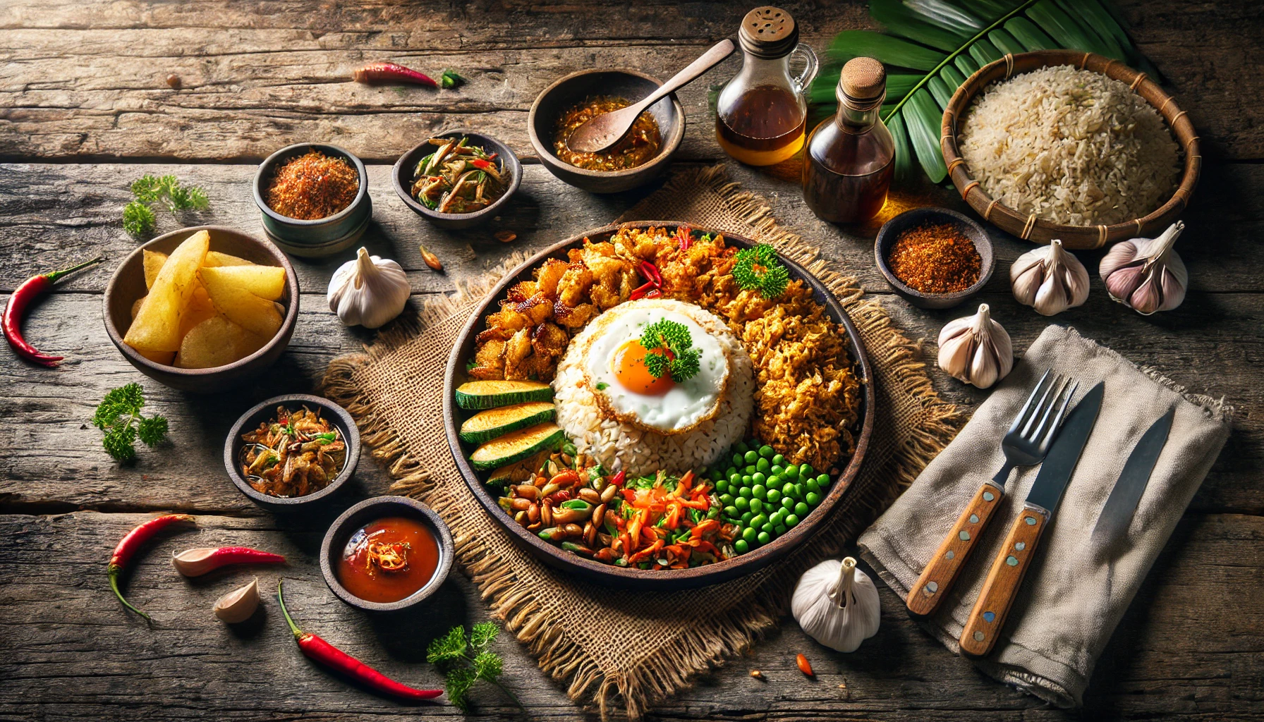 Nasi Goreng in Breitbild